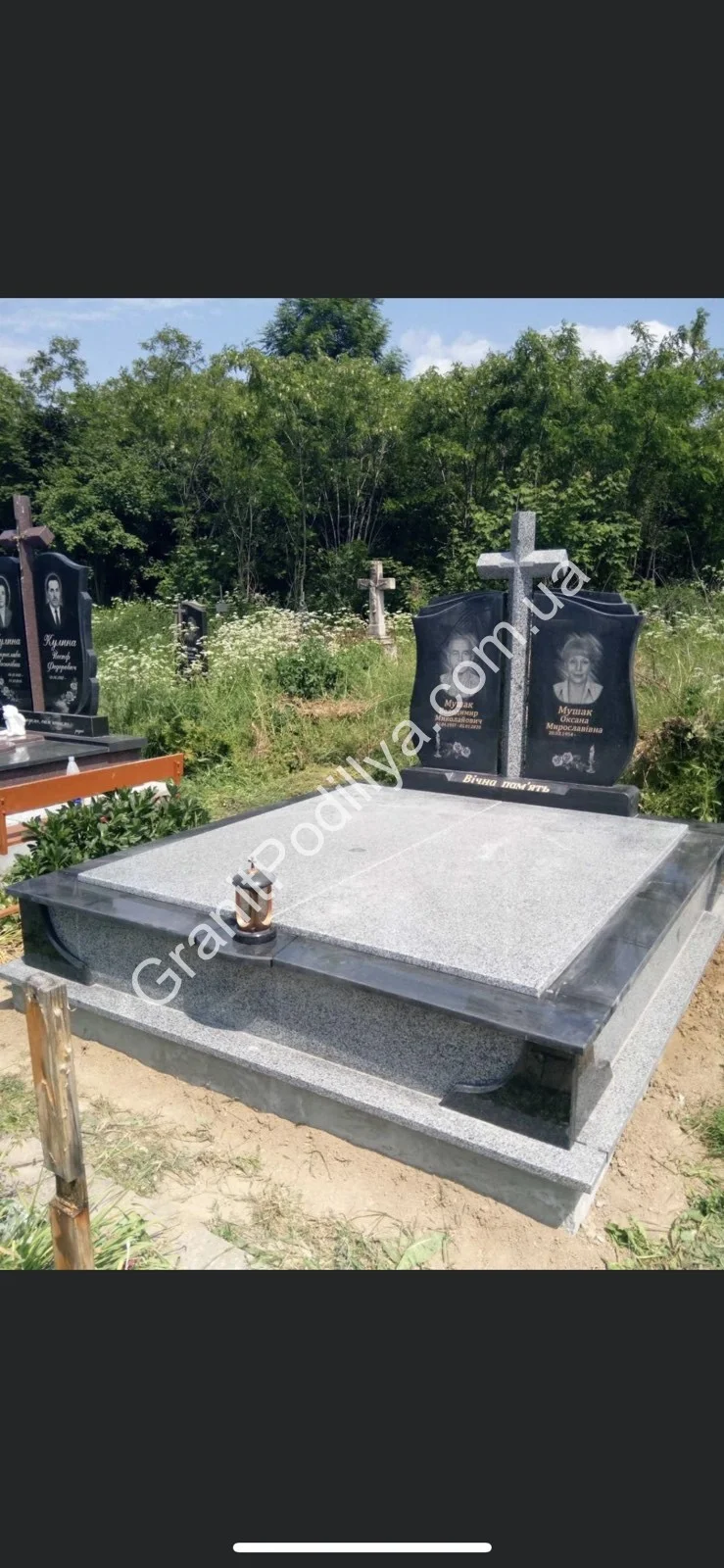 Подвійний пам'ятник з граніту - Кам'янець-Подільський | GranitPodillya